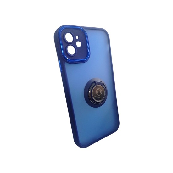 Case with Support Ring for Apple iPhone 11 Smoked Blue